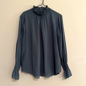 Ruffle neck blouse